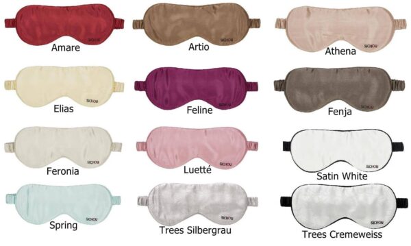 Schlafmaske aus Seide – 14 Farben, 22 Momme, Premium Qualität 6 A